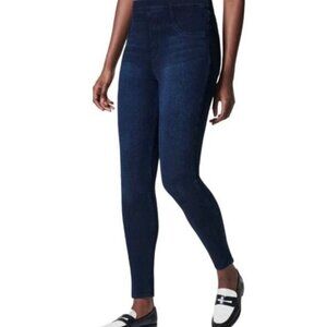 Spanx Womens Jean-ish Ankle Stretch High Rise Jegging Blue Size M Petite Taille